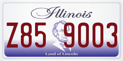IL license plate Z859003