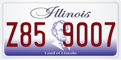 IL license plate Z859007