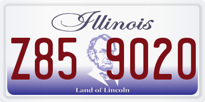 IL license plate Z859020