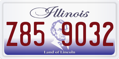 IL license plate Z859032