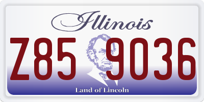 IL license plate Z859036