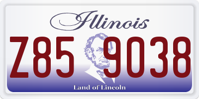 IL license plate Z859038