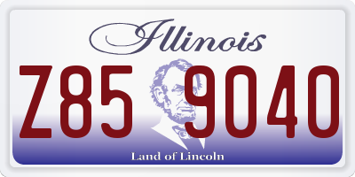 IL license plate Z859040