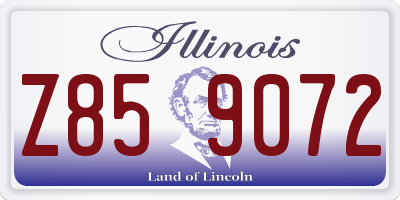 IL license plate Z859072