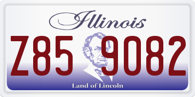IL license plate Z859082