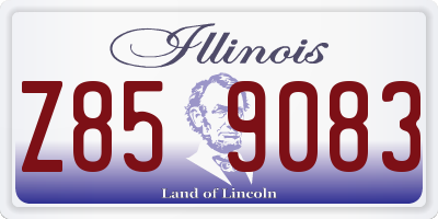 IL license plate Z859083
