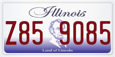 IL license plate Z859085