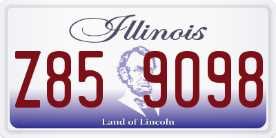 IL license plate Z859098