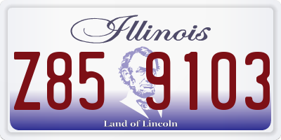 IL license plate Z859103