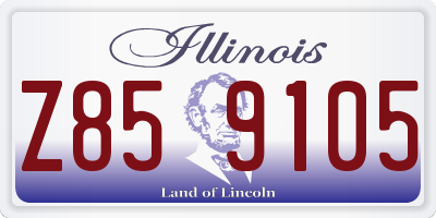 IL license plate Z859105