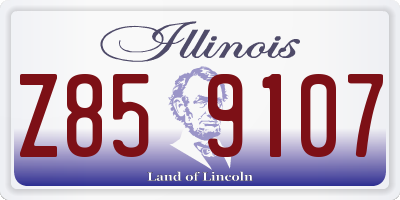 IL license plate Z859107
