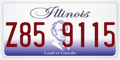 IL license plate Z859115