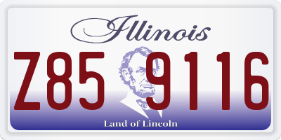IL license plate Z859116