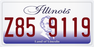 IL license plate Z859119