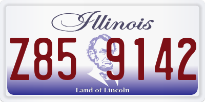 IL license plate Z859142