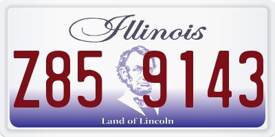IL license plate Z859143