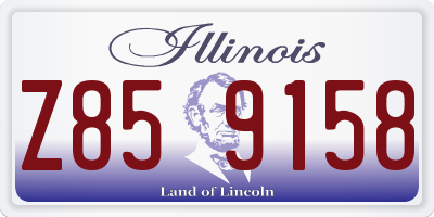 IL license plate Z859158