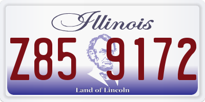 IL license plate Z859172