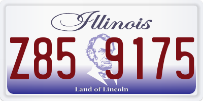 IL license plate Z859175