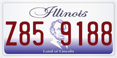 IL license plate Z859188