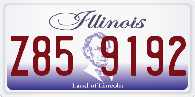IL license plate Z859192