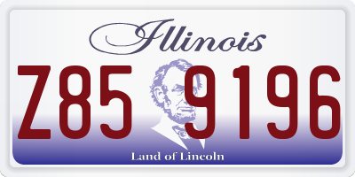 IL license plate Z859196
