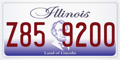 IL license plate Z859200