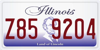 IL license plate Z859204