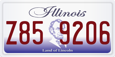 IL license plate Z859206