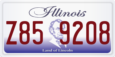 IL license plate Z859208