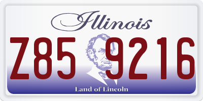 IL license plate Z859216