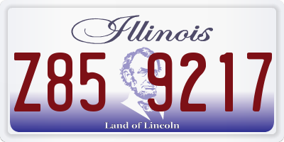 IL license plate Z859217