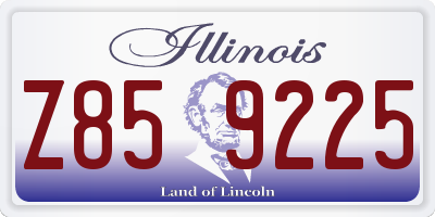 IL license plate Z859225