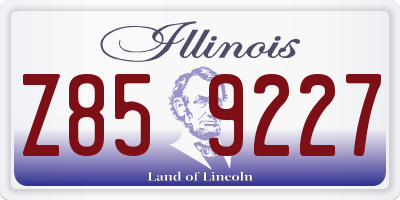 IL license plate Z859227
