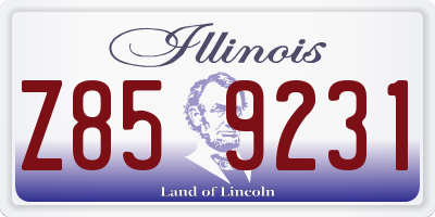 IL license plate Z859231