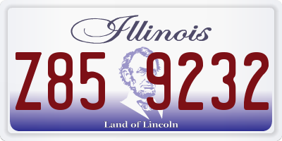 IL license plate Z859232