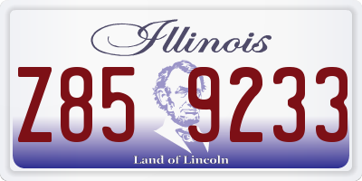 IL license plate Z859233