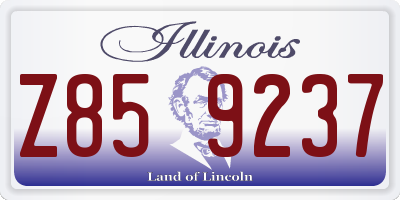 IL license plate Z859237