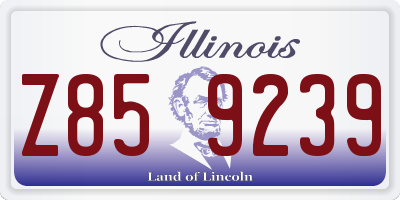 IL license plate Z859239