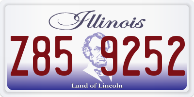 IL license plate Z859252