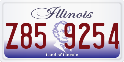 IL license plate Z859254
