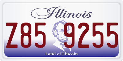 IL license plate Z859255