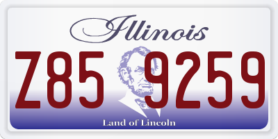 IL license plate Z859259
