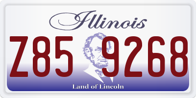 IL license plate Z859268