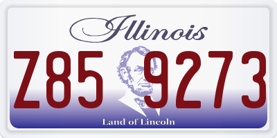 IL license plate Z859273