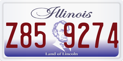 IL license plate Z859274