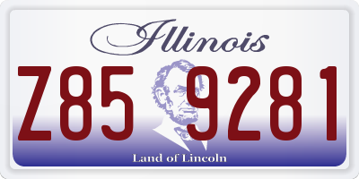 IL license plate Z859281