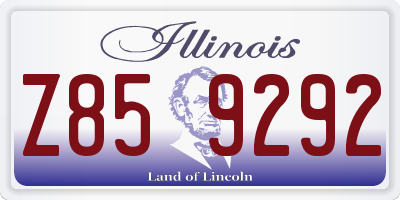 IL license plate Z859292