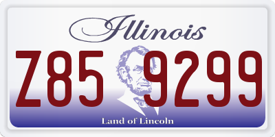 IL license plate Z859299
