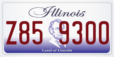 IL license plate Z859300